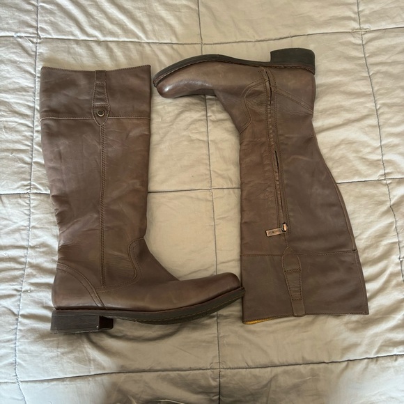 Bussola size 10 soft leather boots Biella style espresso brown - Picture 5 of 10